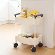 보노하우스 엠버 이동식 수납 트롤리 2단, 네이비