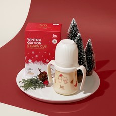 토비앤몰리 PPSU 윈터에디션 빨대컵, 화이트, 1개, 180ml