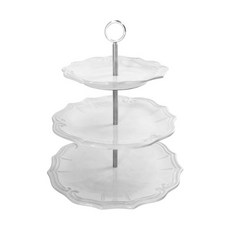 VBC CASA VBC Casa Incanto巴洛克3層蛋糕架 32*35cm, Clova White, 1個