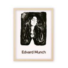 木框 + 孟克D 海報組, 米色