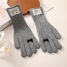 CocoDream 青少年用蝴蝶結環智慧型手機觸控長版針織手套 NX-2432