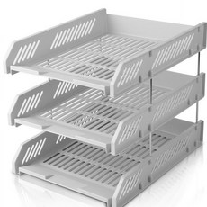 Sabiye 高品質、堅固的文件櫃托盤, 3段, 灰色