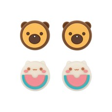 긱쉐어 조이스틱 버튼커버 워터메론캣 2p + 무스베어 2p, 1세트