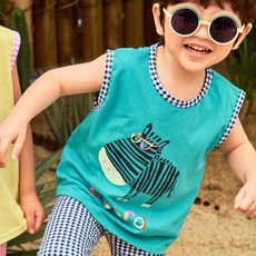 First Blue 兒童透氣眼鏡動物T恤