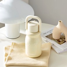 HOlOHOlO 牛奶單鍵隨行杯, 1個, 430ml, 象牙白