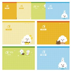 FLUFFY House 4種基本語言x 2p套組，橫向180度展開, 混色, 1套