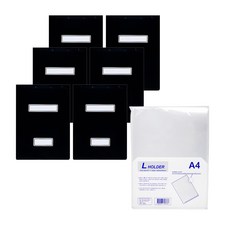 MiDAS Hyeonpung PP 黑色封面 A4 021 6p + L 支架 10p 套組, 混色, 1套