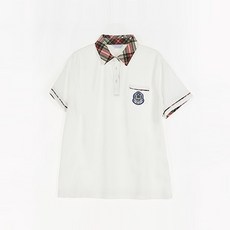 校服Mall紅色格紋領子短袖生活服