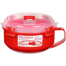 sistema 微波爐用早餐手柄多功能蒸鍋 850ml, 紅色, 1個