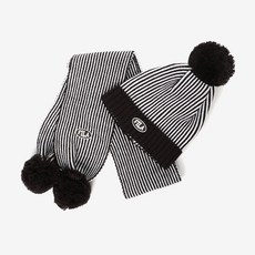 휠라키즈 아동용 방울비니 + 머플러 세트 FK3KND4303X