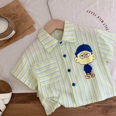 STARDOOR 兒童大圖案翻領短袖襯衫