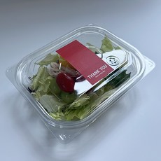 Tinapicnic 透明1格一次性容器 20入 + 紅色感謝貼紙 20入 套組, 1套, 一次性容器 + 貼紙