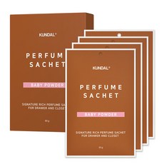 쿤달 시그니처 리치 퍼퓸 옷장 방향제, 20g, 4개, 베이비파우더