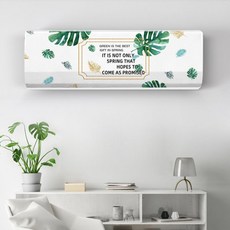 언헤브 모던 벽걸이 에어컨 커버, E 초록잎