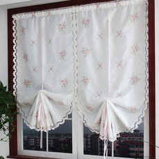 花朵刺繡遮光蕾絲窗簾 主臥室 客廳 兒童房 新婚房 窗簾, 白色