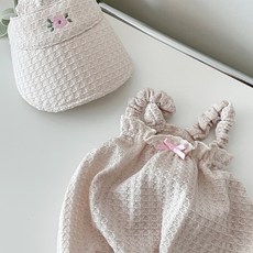 bydamsoomi 狗狗軟綿啾啾無袖T恤, 燕麥色