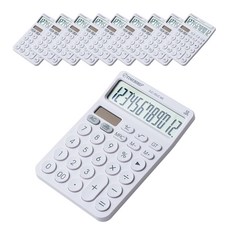 TIMEBIRD 雙電源桌上型彩色計算機 SJC-20UC, 白色(SJC-20UCWE), 10個