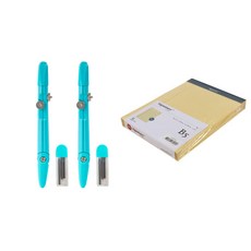 deLi 數學教學工具法律墊撕有線線注B5黃5p+合金羅盤藍2p套組8607, 1套