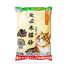 IRIS OHYAMA 愛麗思歐雅瑪 松木貓砂, 5L, 1袋, 木炭