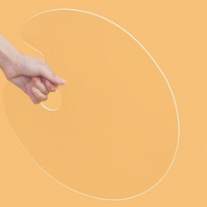 開放空間透明壓克力水彩調色盤, 一格, 1個