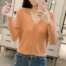 구디프 여성용 데일리 브이넥 니트 가디건