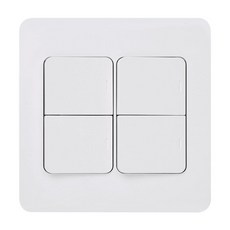 CHEIL ELECTRIC 4開關面板 白色, 1個