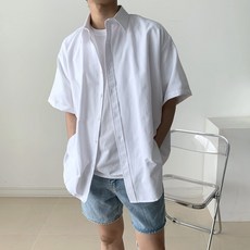 lxt 男士牛津布寬鬆版短袖襯衫