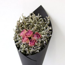 로맨틱노멤버 프리저브드 드라이플라워 미니 안개꽃다발 블랙, 슈퍼센세이션 미스티