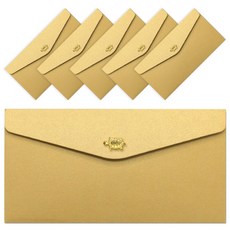 Cherish 3D 黃金龜 無病長壽 信封, 6個, 淺金色