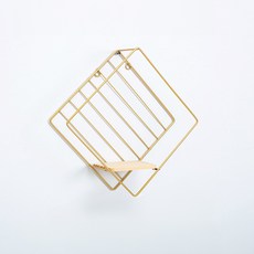 soonZAM 風格咖啡廳室內裝飾創意鐵藝三角牆飾, 金色, 1層