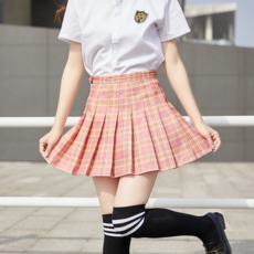 Dubom 校服風格格紋迷你裙