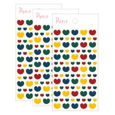 Petit Fancy 裝飾文創貼紙, 復古愛心 小(PD911), 3個