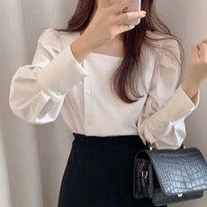 PEONIST 簡約方領女式襯衫