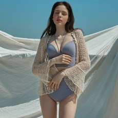 VikiniVender 女款Lette夏季荷葉邊寬鬆開襟衫