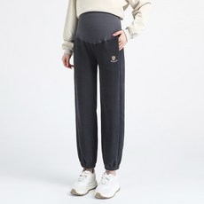 daysoy 小熊刺繡舒適孕婦長褲