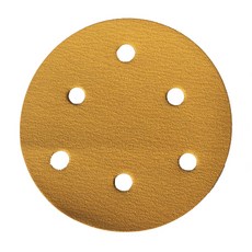 DEERFOS 圓形魔術貼 pepa 吸塵砂紙 6 孔 120 目 125mm 100p, 1個