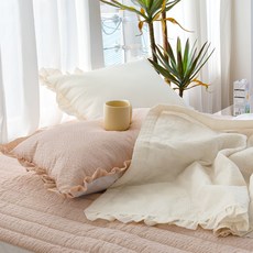 그래이불 나폴나폴 프렌치 프릴 시어서커 순면 베개커버