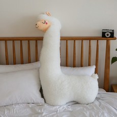 Jnana 大型羊駝娃娃抱枕, 象牙白