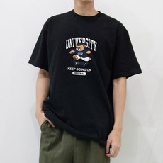 Printstar 男士透氣印花17支棉夏季短袖T恤 TSST_38