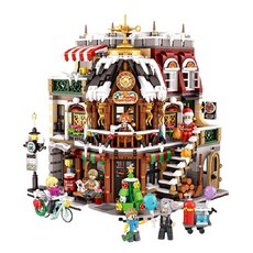 LoZ 聖誕咖啡廳迷你積木, 混合顏色, 1個