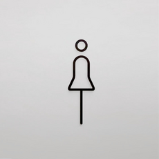 Soksokchaeum 壓克力洗手間指示牌 男女 女性, 單一顏色