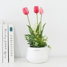 도시정원 튤립 조화 소품, 핑크, 1개