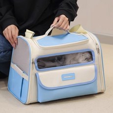 DING DONG PET 寵物 YB 提籠 肩背外出包, 1個, 藍色