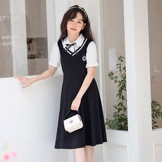 Miso Papa 女童Destiny泡泡袖抓皺連身裙