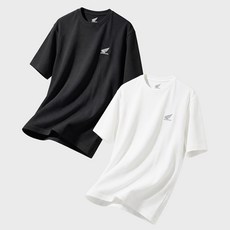 HONDA 本田 男女通用 SPEED COOL MESH SHORT SLEEVE T恤 2件組, 白色, 黑色