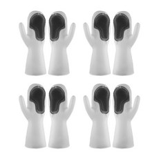 Block Mart 廚房用品 菜瓜布 橡膠手套, 隨機出貨, 4個