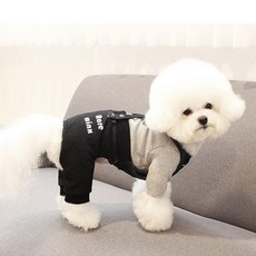 RARE MINX Red Puppy 狗狗丹寧吊帶針織褲, 黑色, 1個