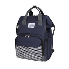 JH Company 素色網狀大容量後背包, 海軍藍