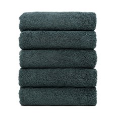 CLAUMAN 40支緊密精梳棉 Adela 高級飯店毛巾 170g, 深綠色, 5個