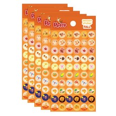 Petit 季節貼紙 秋季 DA5584, 5個, 混合顏色